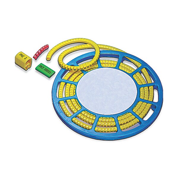 Thomas & Betts EZ SMD39447 WIRE MARKER, YEL:7(CD/25, SMD394-4-7